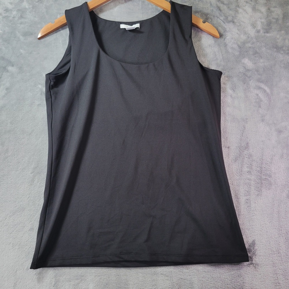 Bar III Womens Black Scoop Neck Tank Top Size Medium Sleeveless Stretchy Basic